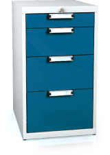 Universal cabinet for workbenches 840 x 480 x 600 - 4x drawer